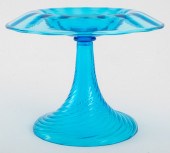 STEUBEN CELESTE BLUE SPIRAL RI