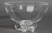 STEUBEN CLEAR CRYSTAL BALL FOO