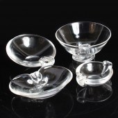 STEUBEN CLEAR GLASS 4PC BOWL G