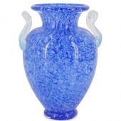 STEUBEN CLUTHRA BLUE VASEDESCR
