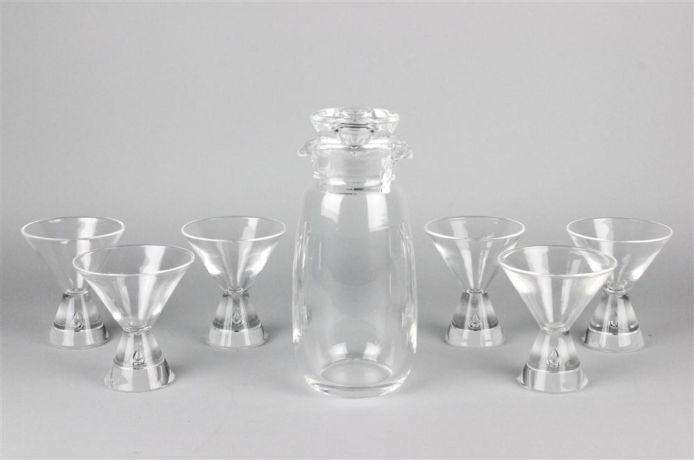 STEUBEN COCKTAIL SET 'TEARDROP'