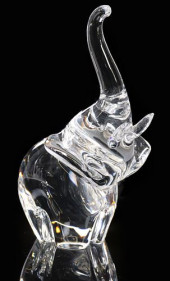 STEUBEN COLORLESS ART GLASS AN