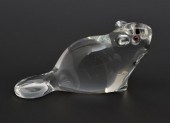 STEUBEN CRYSTAL BEAVER FIGURE.