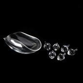 STEUBEN CRYSTAL BOWL AND SIX S