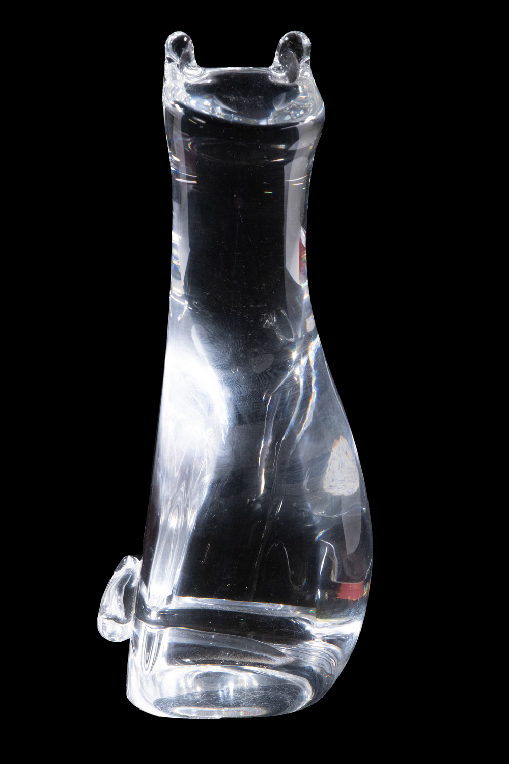 STEUBEN CRYSTAL CAT Large Modernist