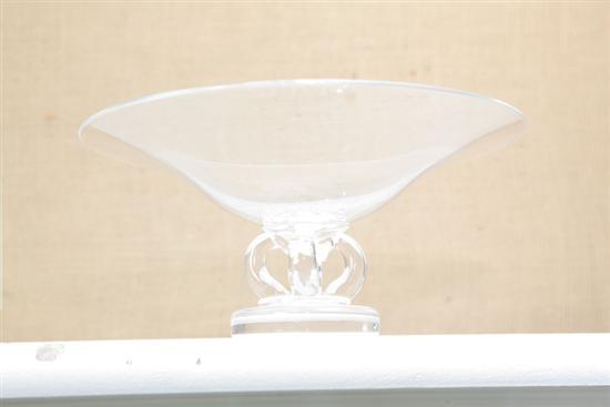 STEUBEN CRYSTAL COMPOTE. Shallow