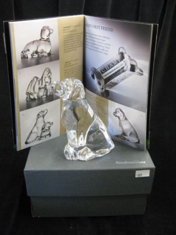 Steuben Crystal Dog Figurine