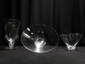 STEUBEN CRYSTAL: FOOTED BOWL,