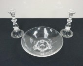 STEUBEN CRYSTAL FOOTED CENTERB