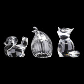 STEUBEN CRYSTAL FOX, PARTRIDGE