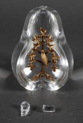 STEUBEN CRYSTAL GLASS PEAR TRE
