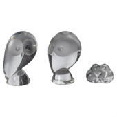 STEUBEN CRYSTAL OWL & PUPPY DO
