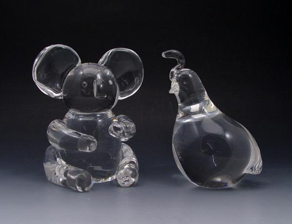 STEUBEN CRYSTAL PARTRIDGE AND KOALA