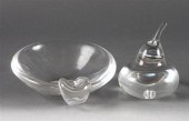 Steuben crystal pear and ashtr