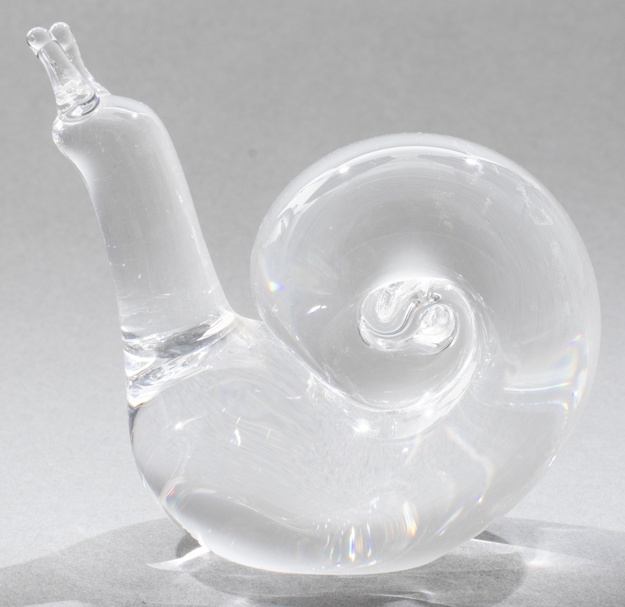 STEUBEN CRYSTAL SNAIL PAPERWEIGHT