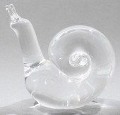 STEUBEN CRYSTAL SNAIL PAPERWEI