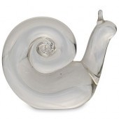 STEUBEN CRYSTAL SNAIL PAPERWEI