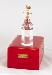 STEUBEN "CUPOLA WITH GOLD ROOS