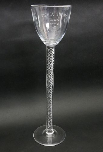 STEUBEN ENGRAVED CRYSTAL TOASTING