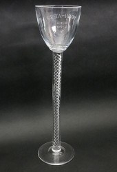 STEUBEN ENGRAVED CRYSTAL TOAST