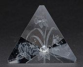 STEUBEN ENGRAVED GLASS PRISM D