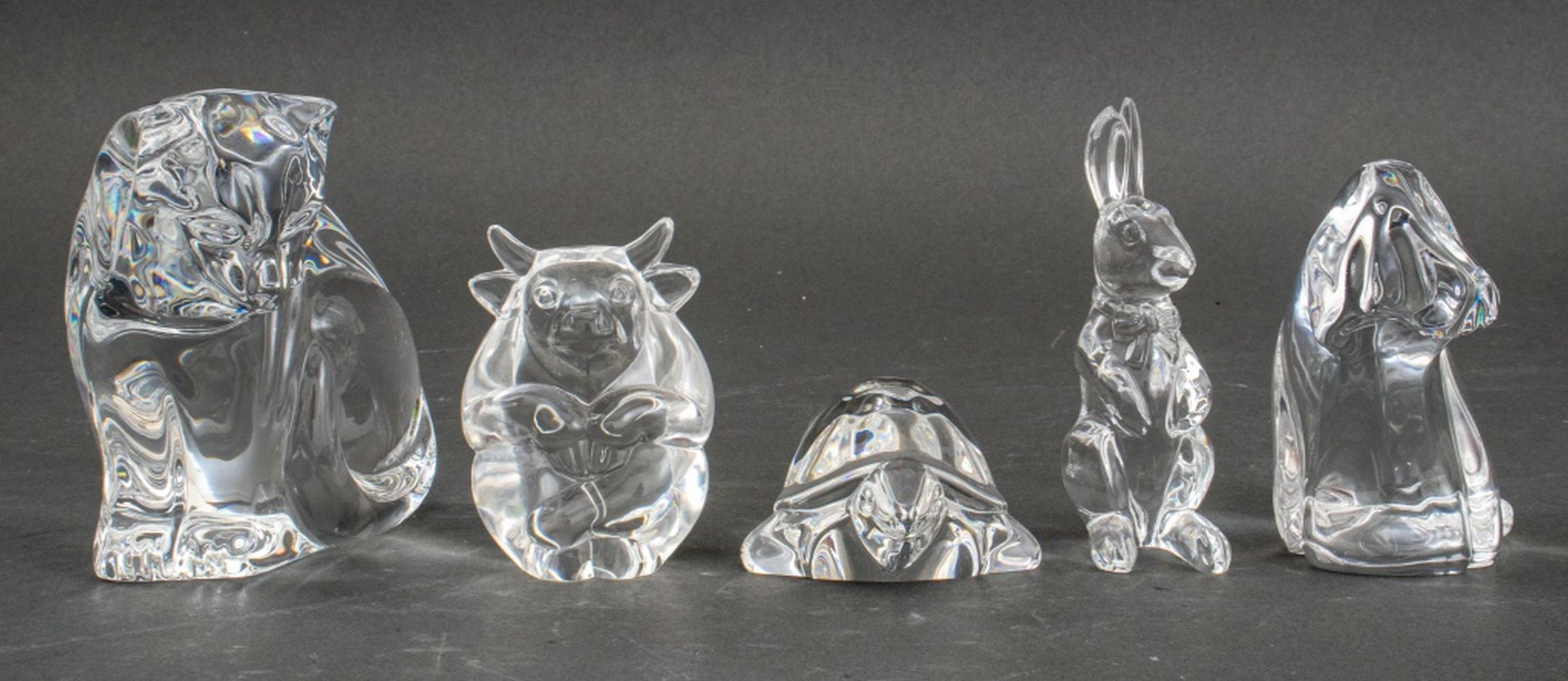 STEUBEN, ETC. GLASS ANIMAL HAND