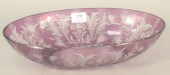STEUBEN ETCHED GLASS CENTER BO