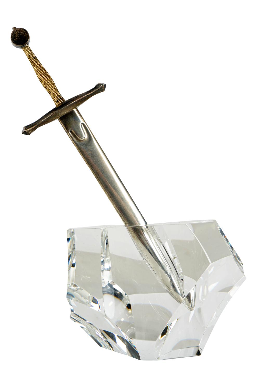 STEUBEN EXCALIBUR GLASS & SILVER