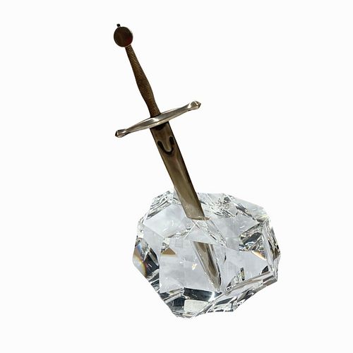 STEUBEN EXCALIBUR LETTER OPENER &