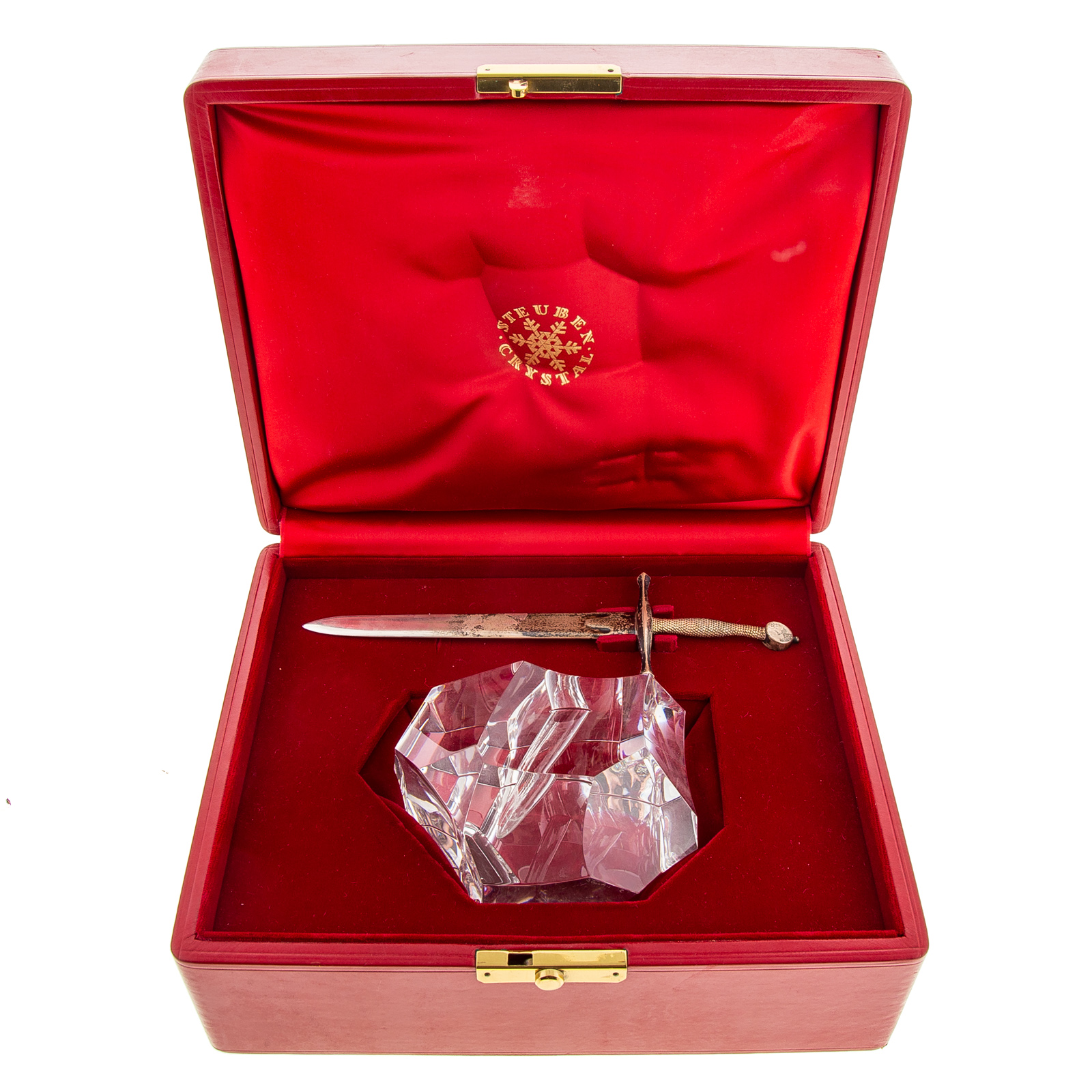 STEUBEN "EXCALIBUR" PAPERWEIGHT