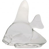 STEUBEN FISH-FORMED GLASS SCUL