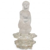 STEUBEN FROSTED FIGURAL GLASS