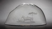 STEUBEN GLASS "AFRICAN ZEBRAS"