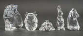 STEUBEN GLASS ANIMAL HAND COOL