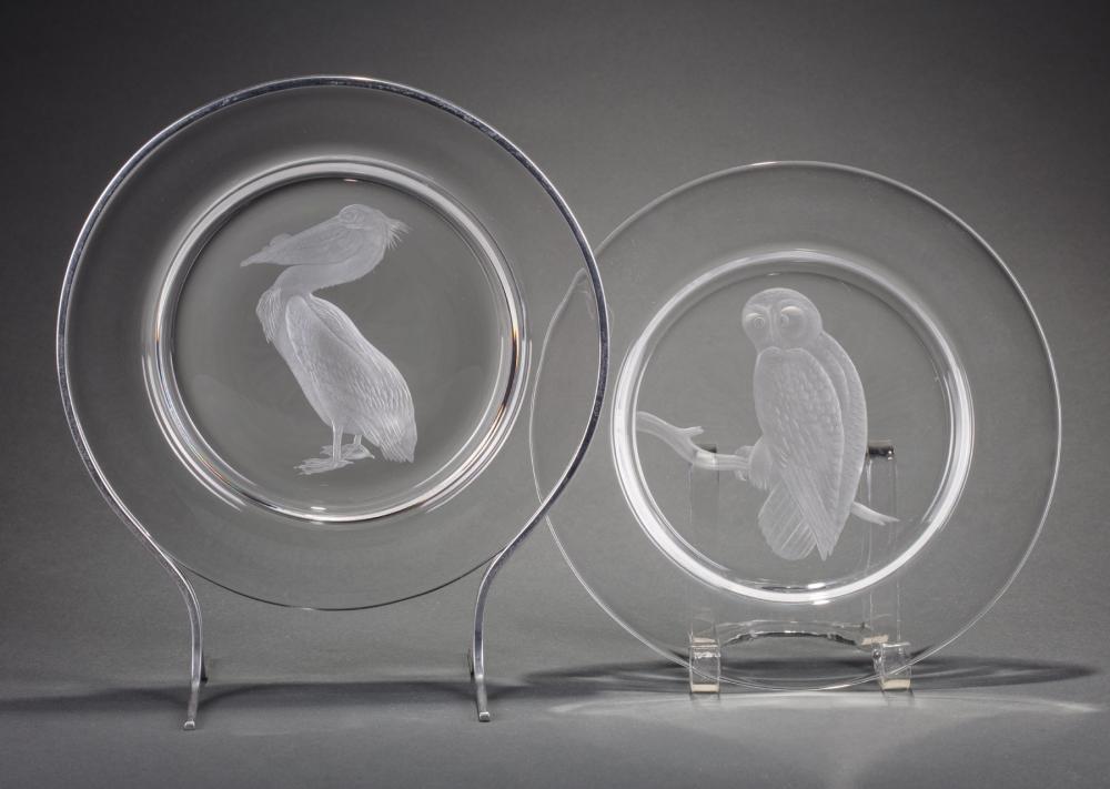 STEUBEN GLASS AUDUBON BOWL AND