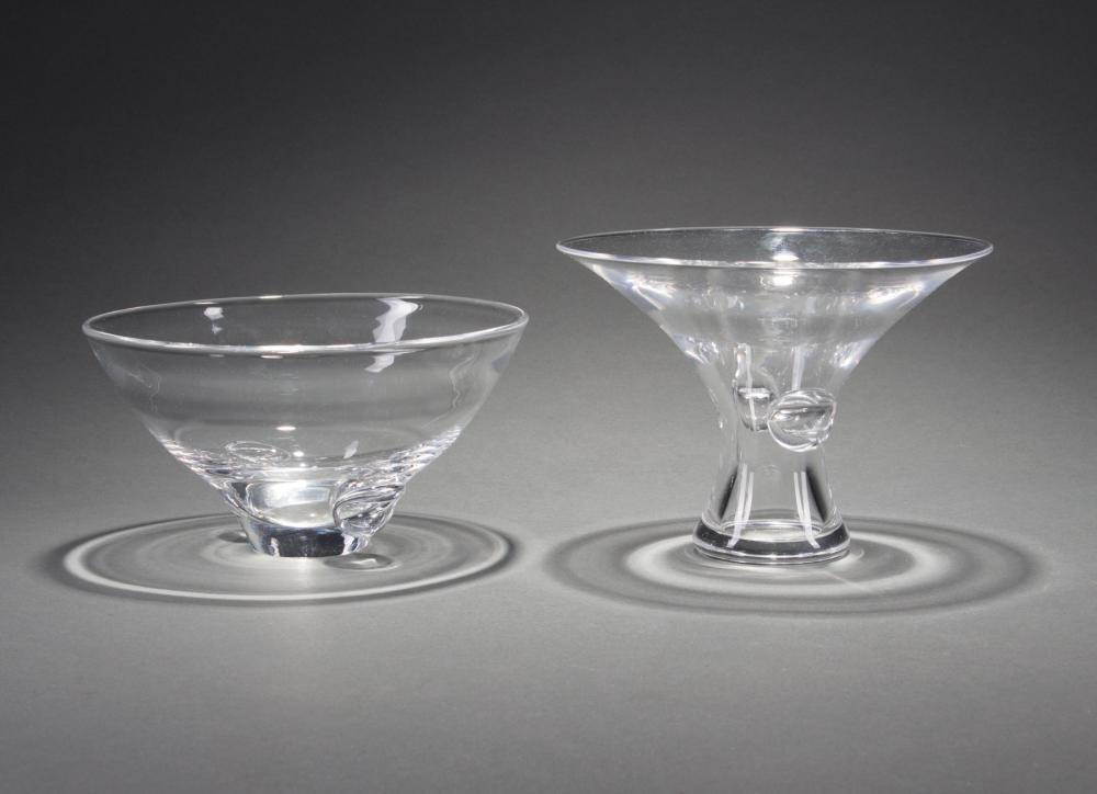STEUBEN GLASS "BOUQUET" VASE AND