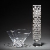 STEUBEN GLASS BOWL AND HONEYCO