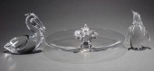 STEUBEN GLASS CANAPE PLATE AND
