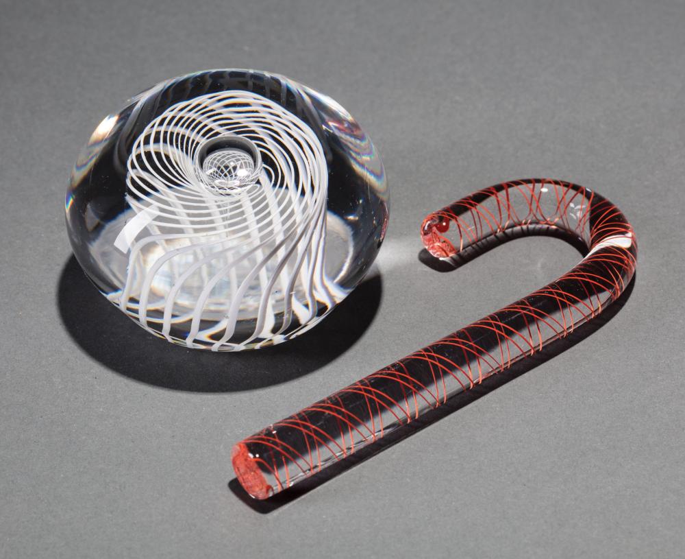 STEUBEN GLASS CANDY CANE &