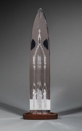 STEUBEN GLASS "CATHEDRAL", THO
