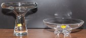 STEUBEN GLASS CENTER BOWL; JOH