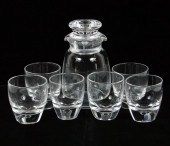 Steuben glass cocktail set; sh