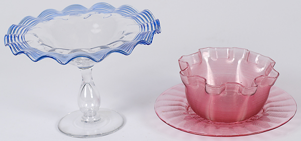Steuben Glass Compote and Bowl