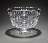 STEUBEN GLASS CUT BOWL, RUSSEL