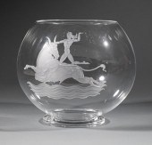 STEUBEN GLASS "EUROPA" BOWL, W