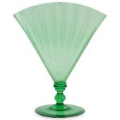STEUBEN GLASS FAN VASEDESCRIPT