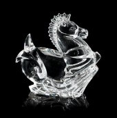Steuben glass figure of a seah