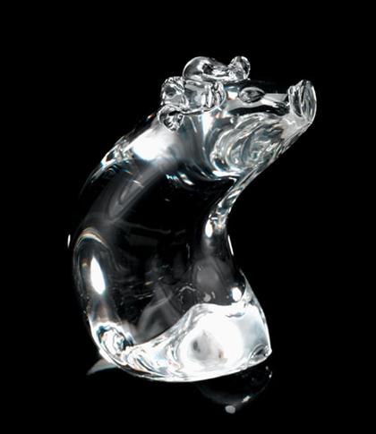 Steuben glass figure of a pig   