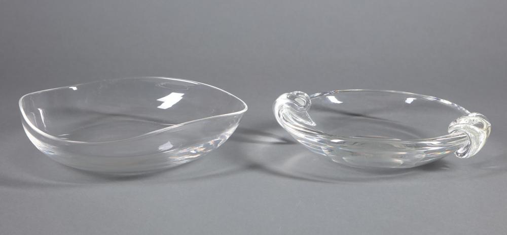 STEUBEN GLASS FREEFORM SALAD BOWL