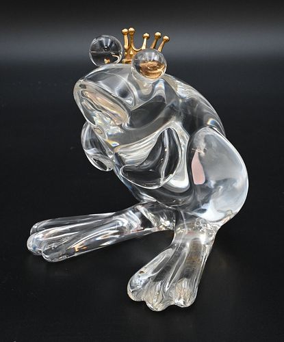STEUBEN GLASS, FROG PRINCE